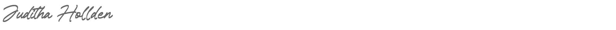 Sample characters Juditha Hollden Font